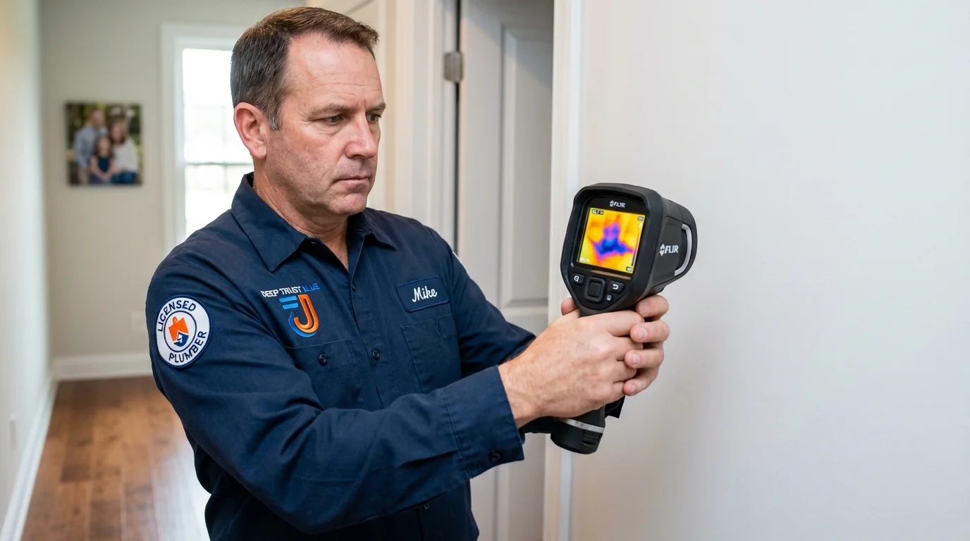Thermal imaging leak detection by Johns Plumbing LLC in New Boston